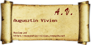 Augusztin Vivien névjegykártya